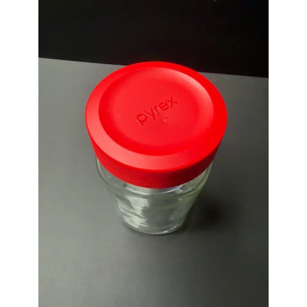 Pyrex Beyond Glass Take It! 32 Oz Jar Red Lid Measuring Storage Container